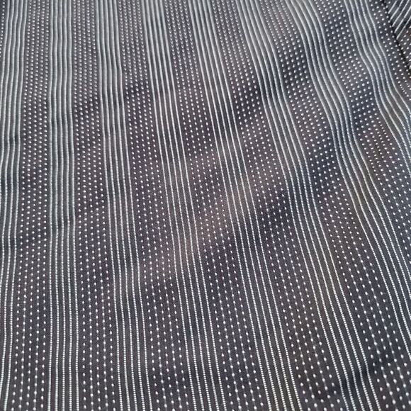 Foxcroft black button down shirt with striped dotted print size 10 - Picture 3 of 9